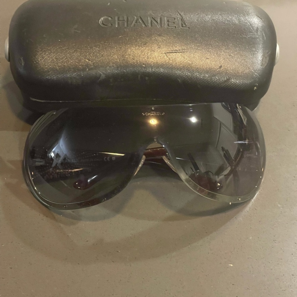 Authentic Vintage oversized Chanel Sunglasses never worn. Great condition